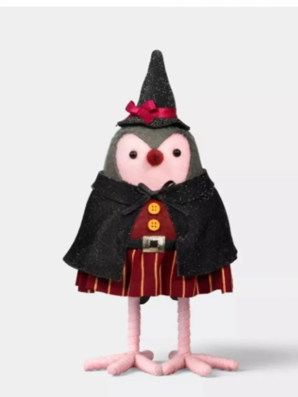 NWT Featherly Friend 'Cauldy' Witch Fabric Bird Figurine Hyde and EEK! Boutique